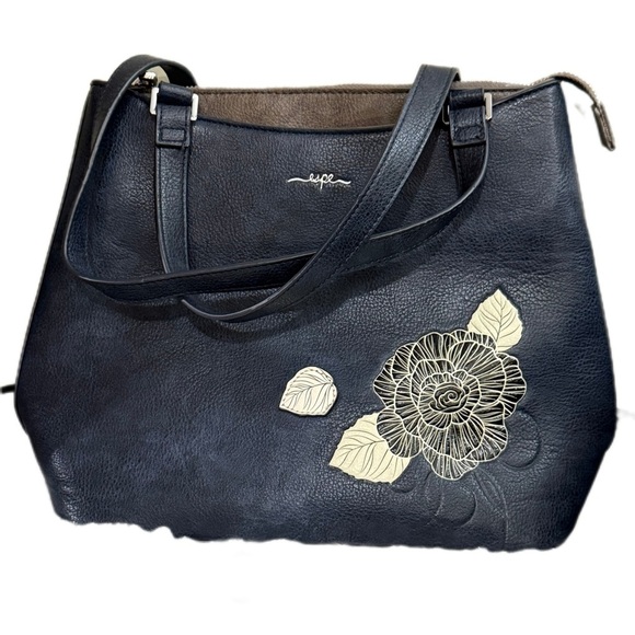Navy Blue Floral Women's Bag Espe NEW - Picture 2 of 10